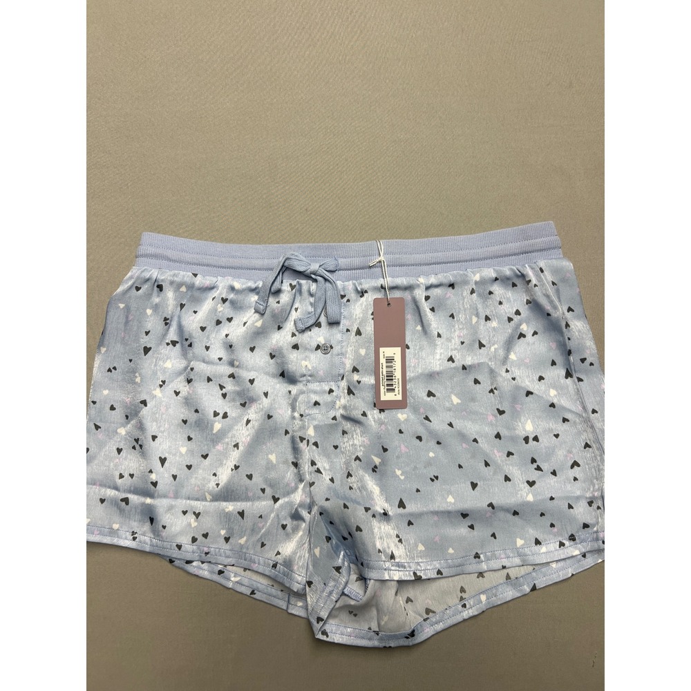 Brandy blue Satin Short Floating Heart Blue R32B600 Womens Mediumndy